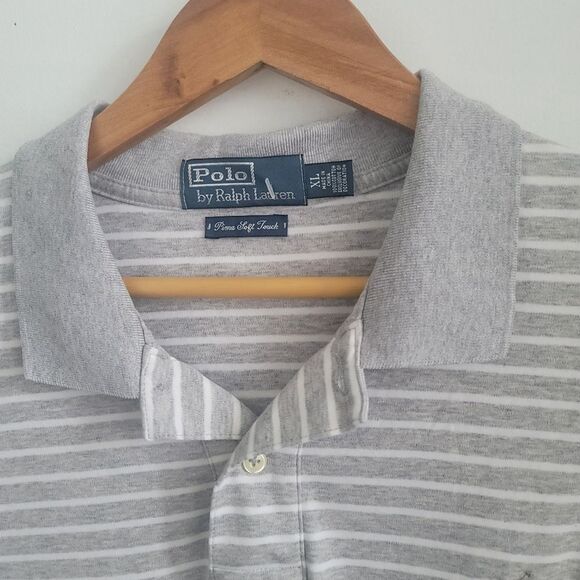 Polo Ralph Lauren Men's Soft Pima Cotton Polo Shirt size Xl Gray Short Sleeve - Picture 2 of 4